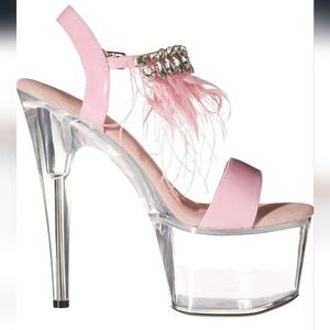 Ellie Shoes Women's Platform Sandal Heeled High Heels Pink Size 6 Brand New $120